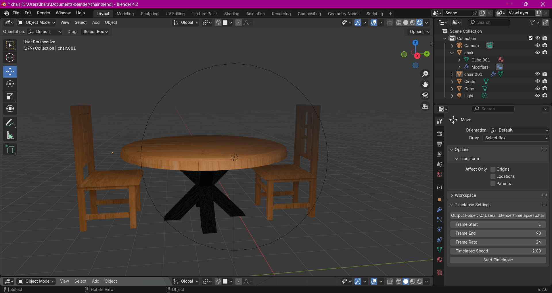 table alone